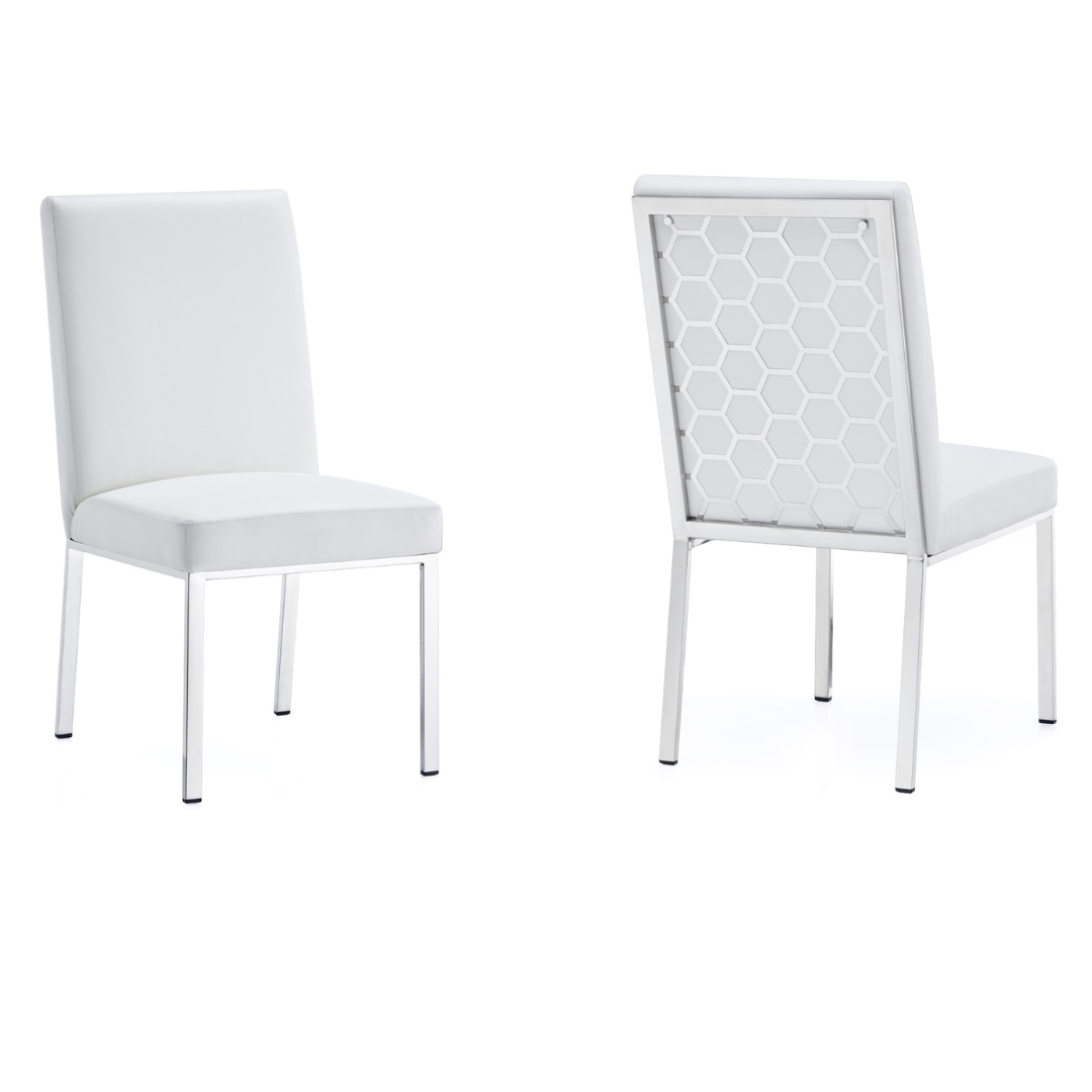 Designer Dining Chairs in Silver