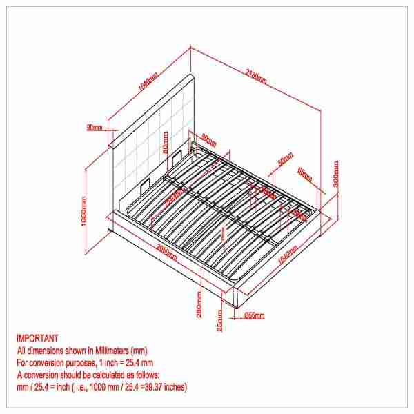 Hydraulic Lift Storage Bed Queen