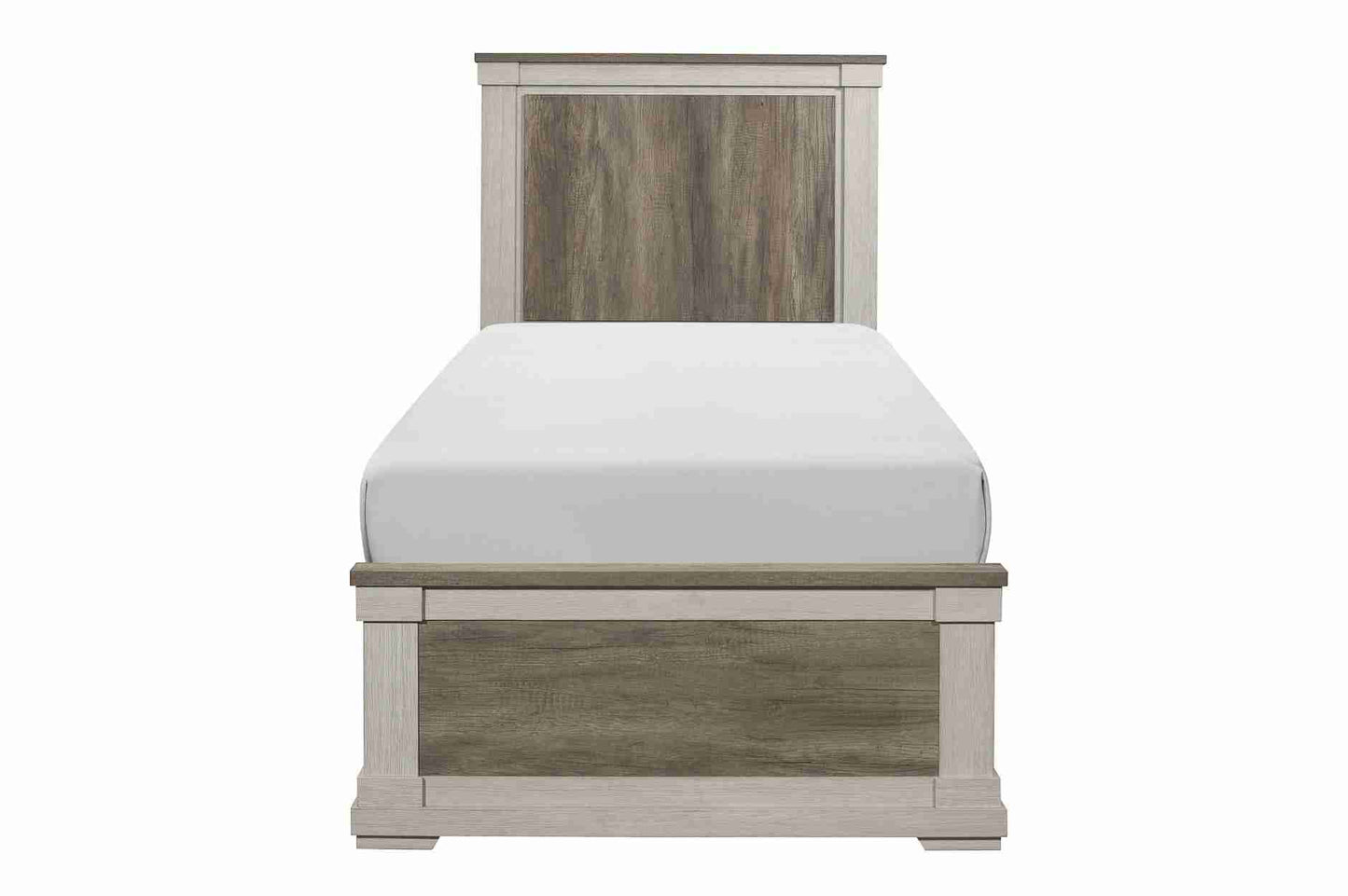 Two Tone Finish Wooden Bedroom Set