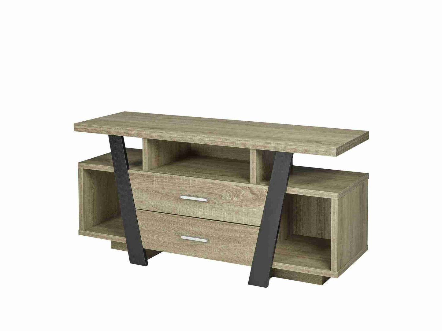 40 Inch TV Stand-Dark Taupe/Black