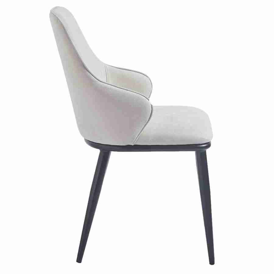 Side Chair In Beige and Black