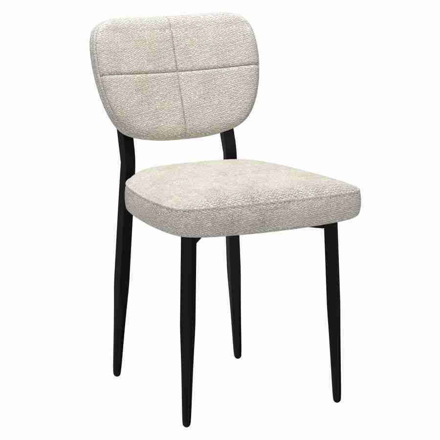 Fabric Side Chair In Beige