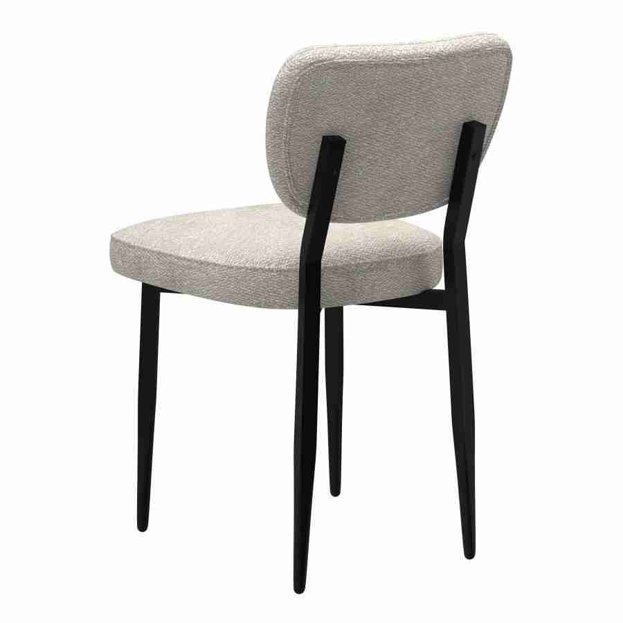 Fabric Side Chair In Beige