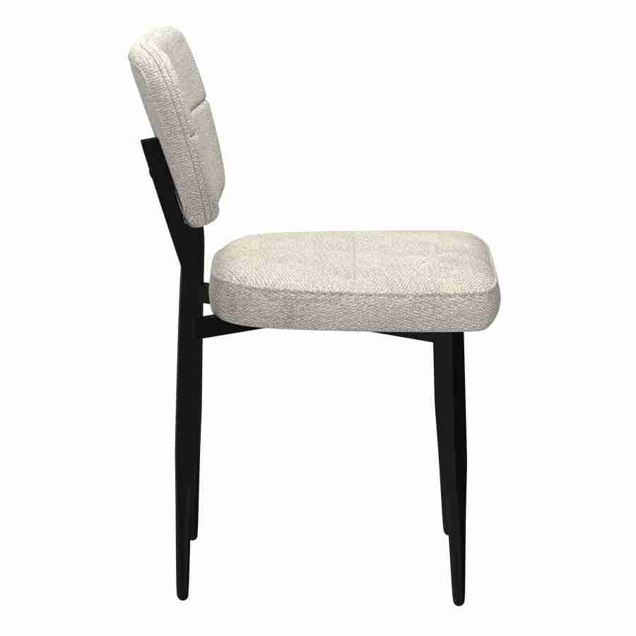 Fabric Side Chair In Beige