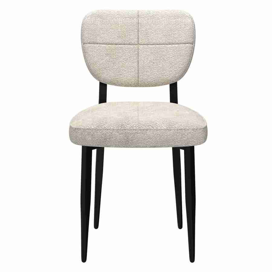 Fabric Side Chair In Beige