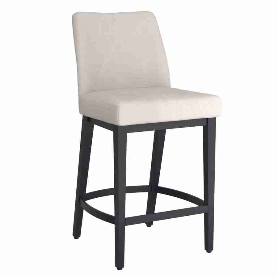 Beige and Black 26" Counter Stool