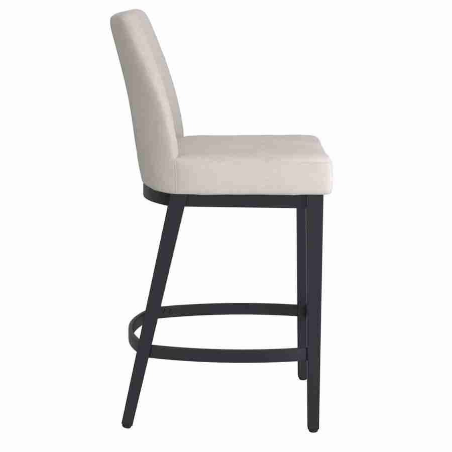 Beige and Black 26" Counter Stool