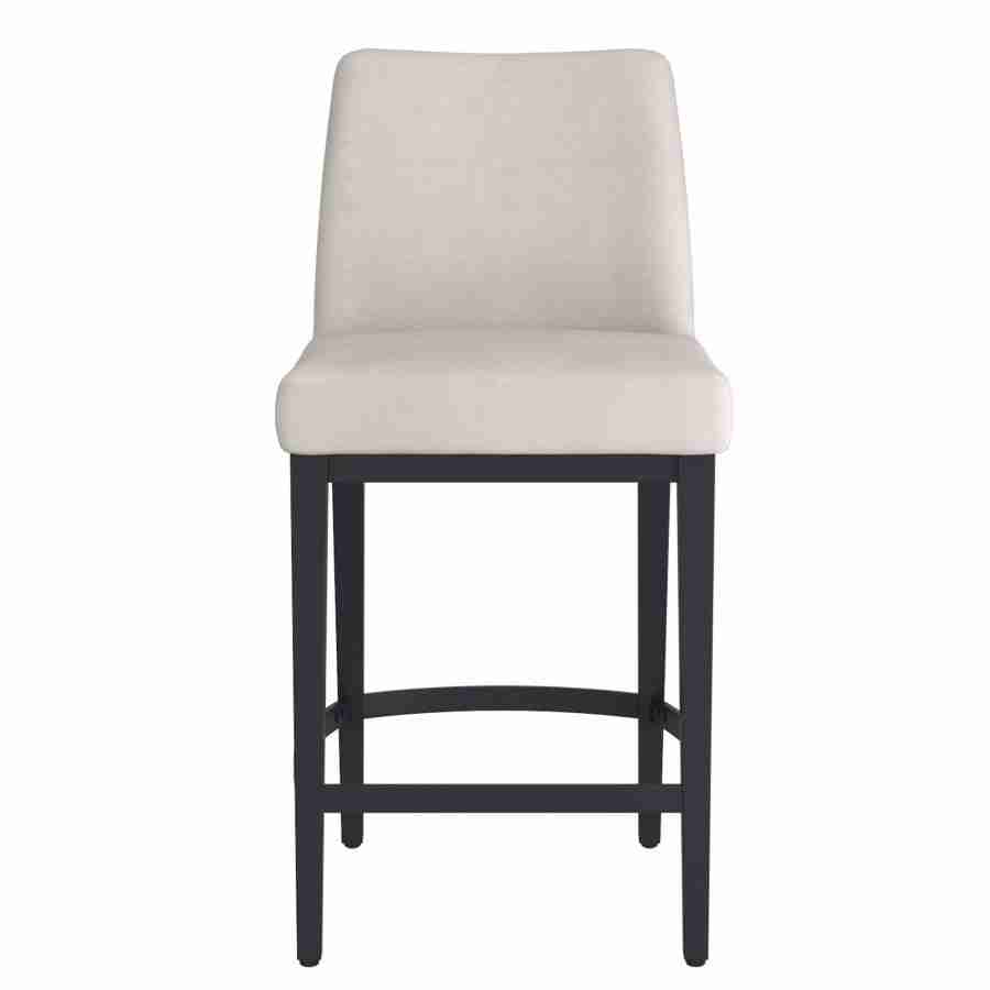 Beige and Black 26" Counter Stool