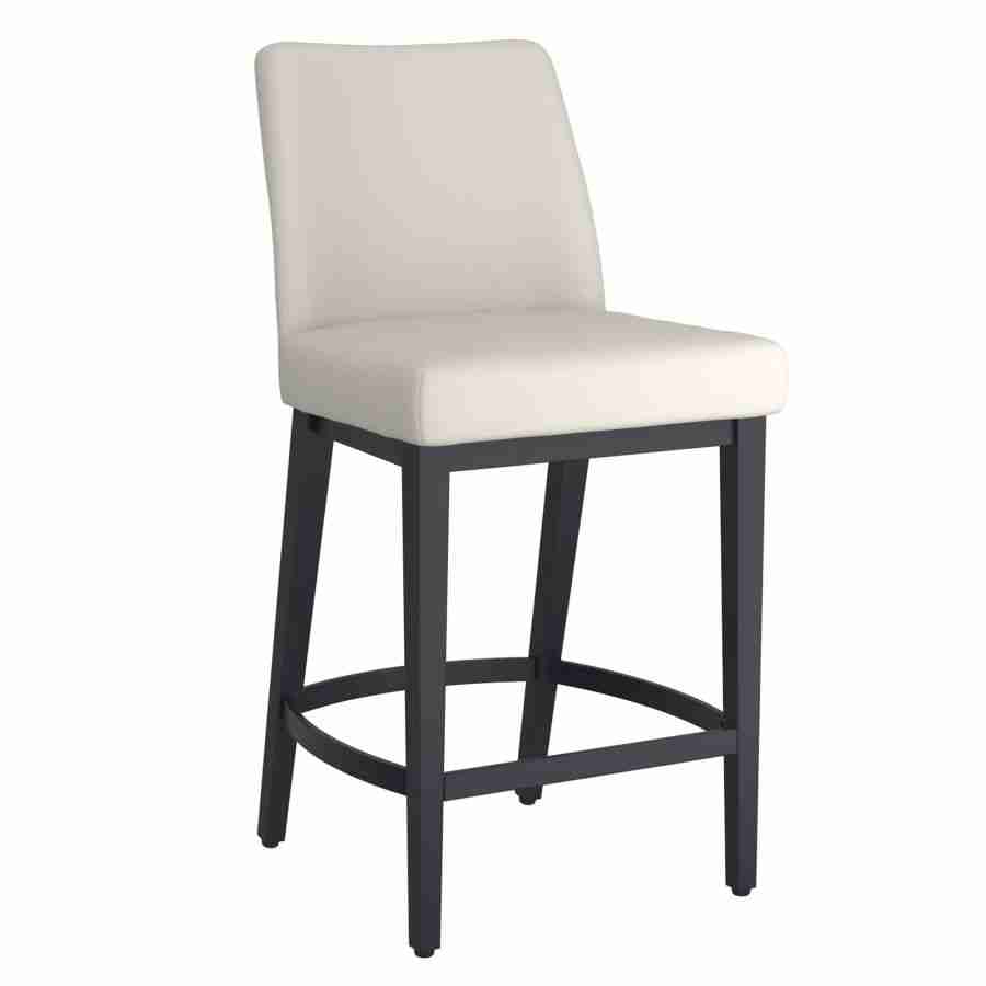 Beige and Black 26" Counter Stool