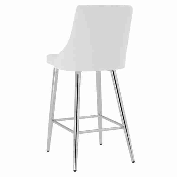 Counter Height Stool with Stainless Steel Legs