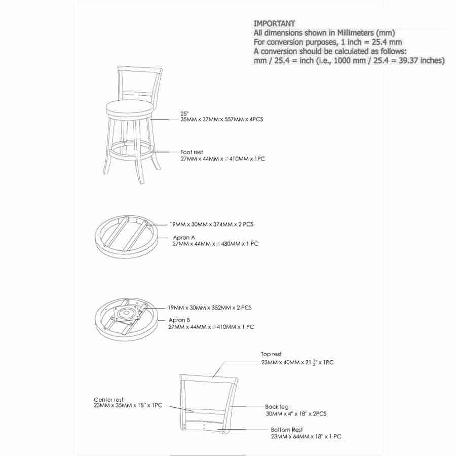 Grey Leather Bar Stool with Swivel Seat