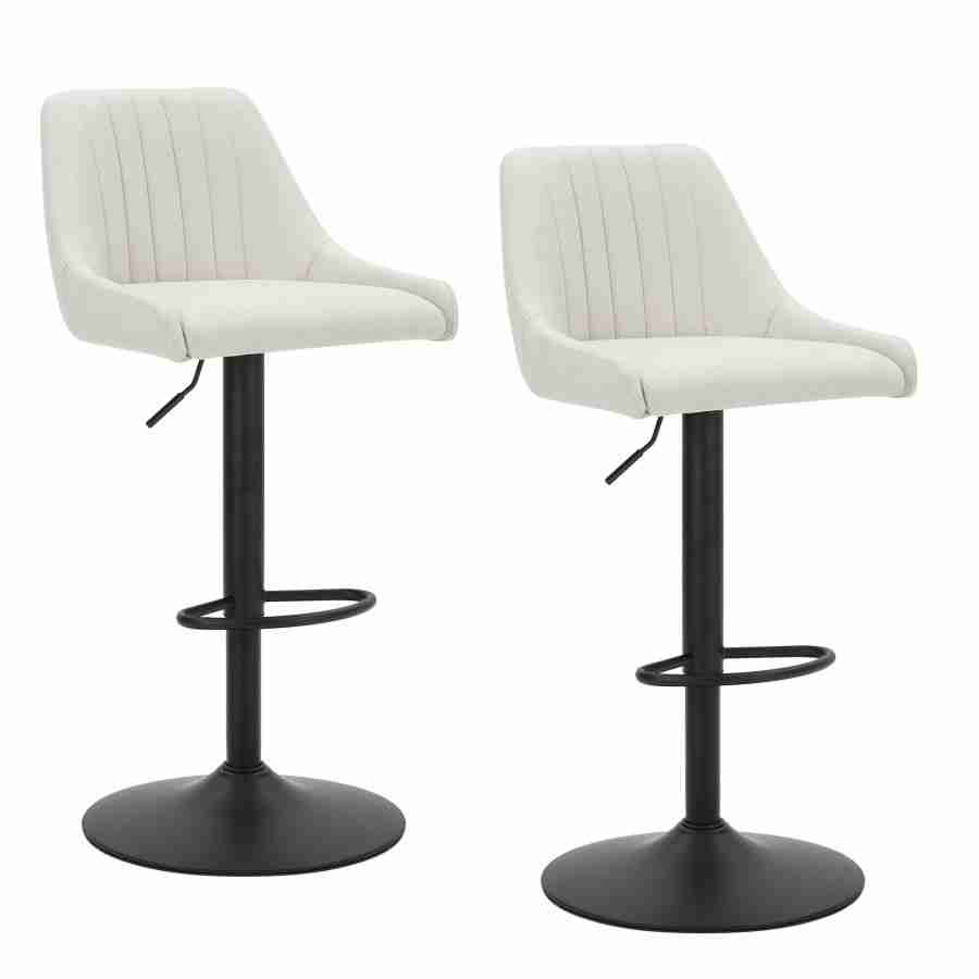 Swivel Bar Stool in Fabric Upholstery