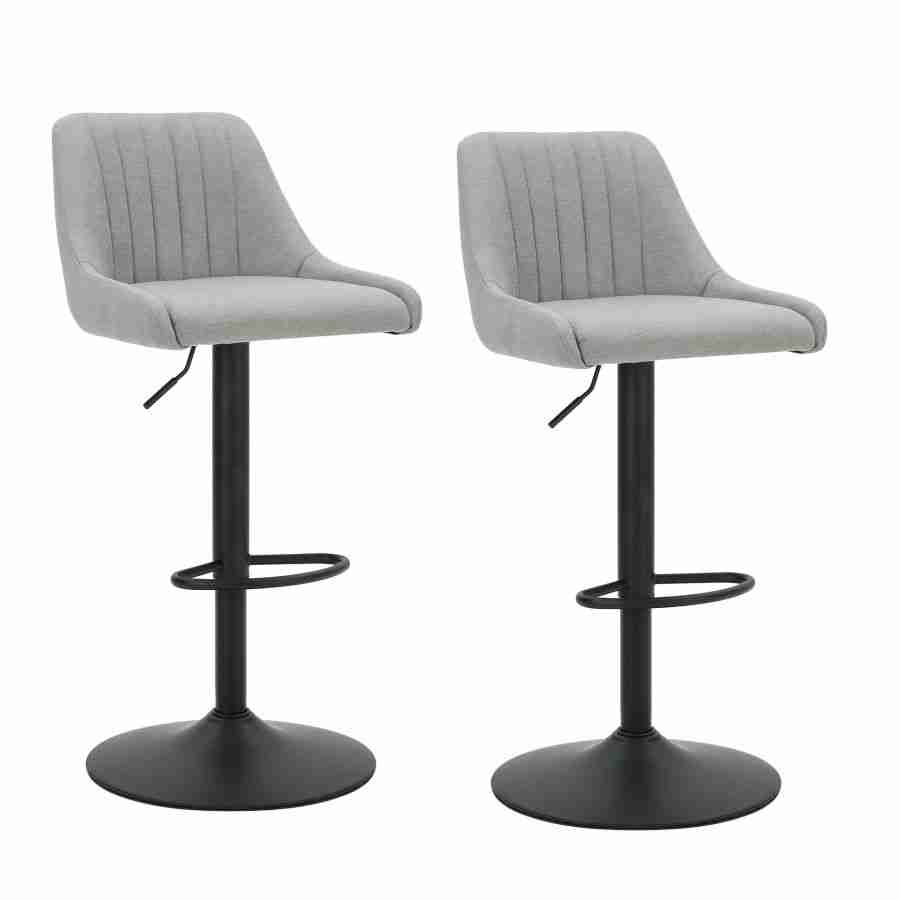 Swivel Bar Stool in Fabric Upholstery