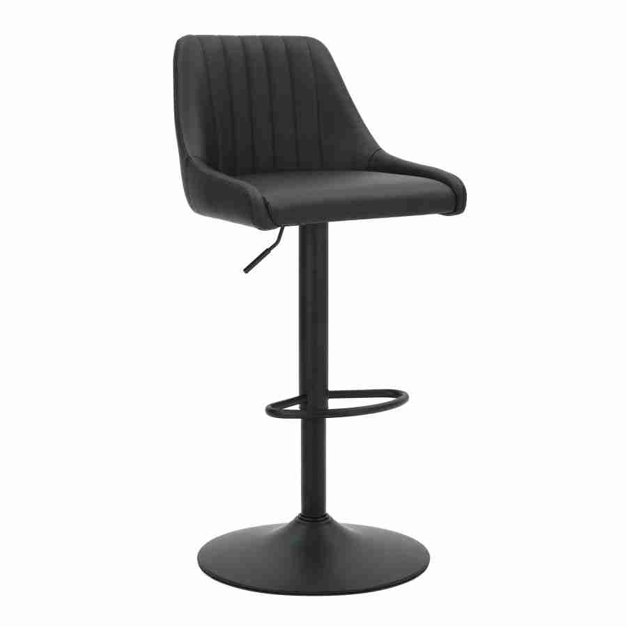 Adjustable Height Leather Bar Stool