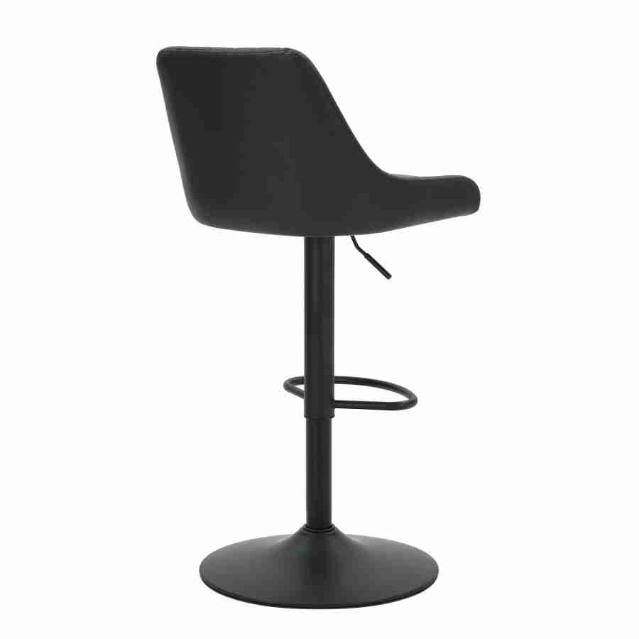 Adjustable Height Leather Bar Stool