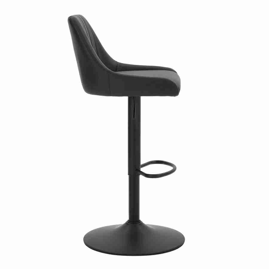 Adjustable Height Leather Bar Stool