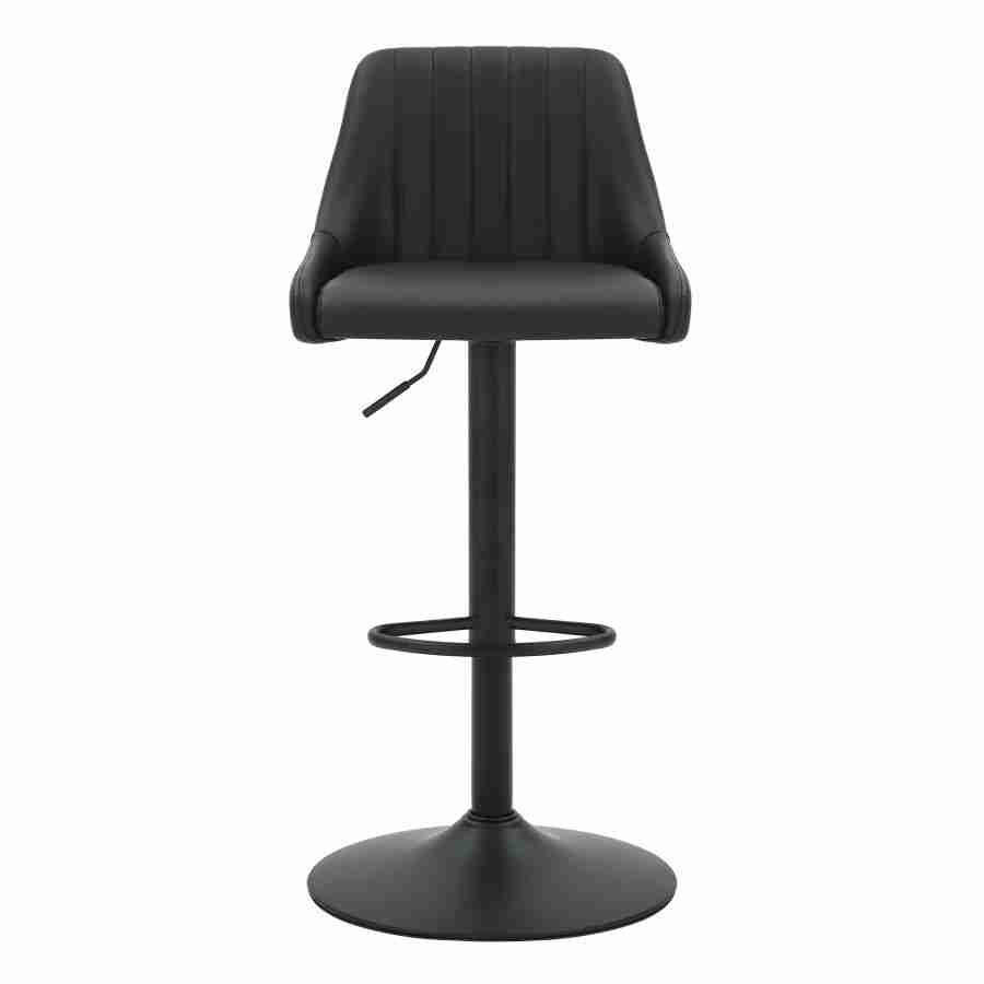 Adjustable Height Leather Bar Stool