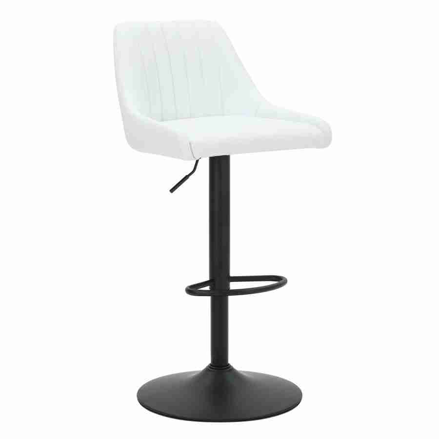 Adjustable Height Leather Bar Stool