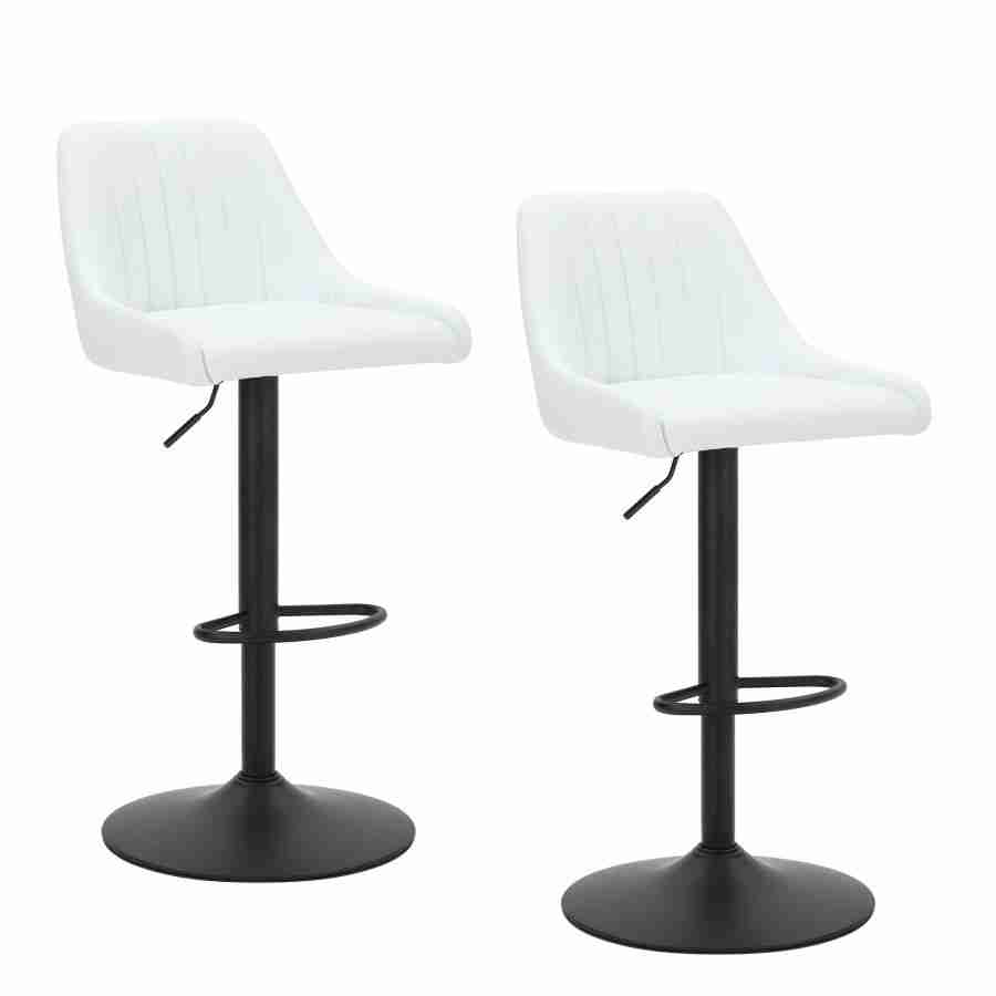 Adjustable Height Leather Bar Stool