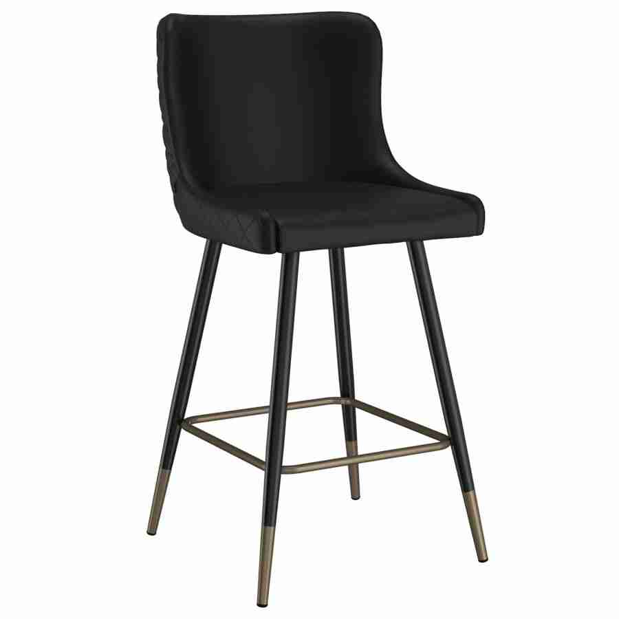 Modern Bar Stools with Diamond Tufted Back