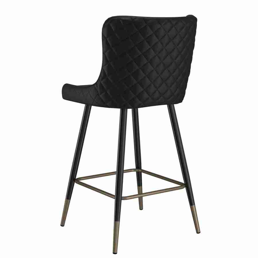 Modern Bar Stools with Diamond Tufted Back