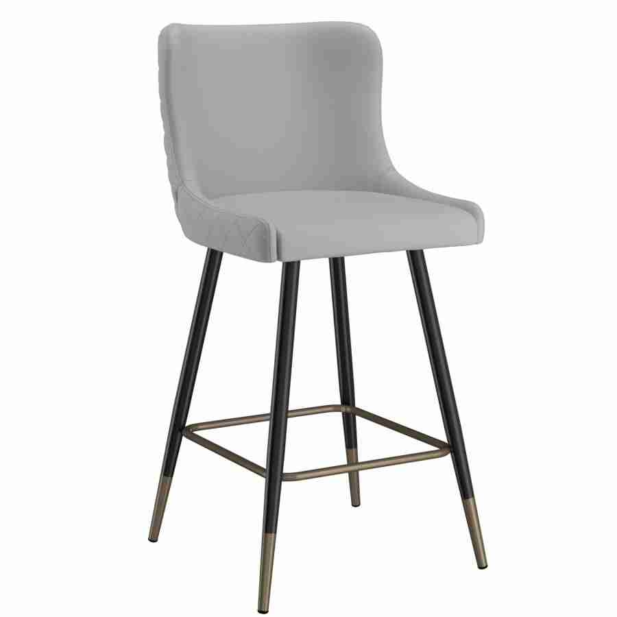 Modern Bar Stools with Diamond Tufted Back