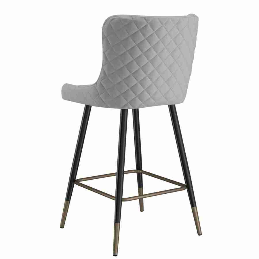 Modern Bar Stools with Diamond Tufted Back