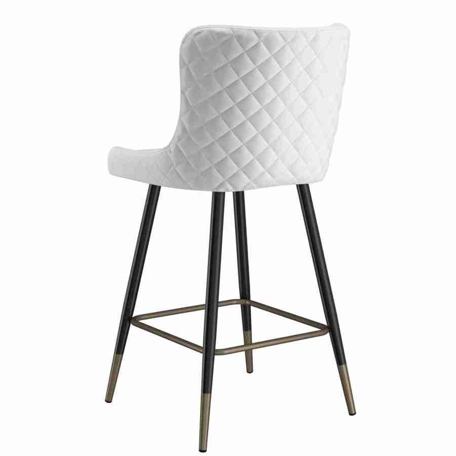 Modern Bar Stools with Diamond Tufted Back