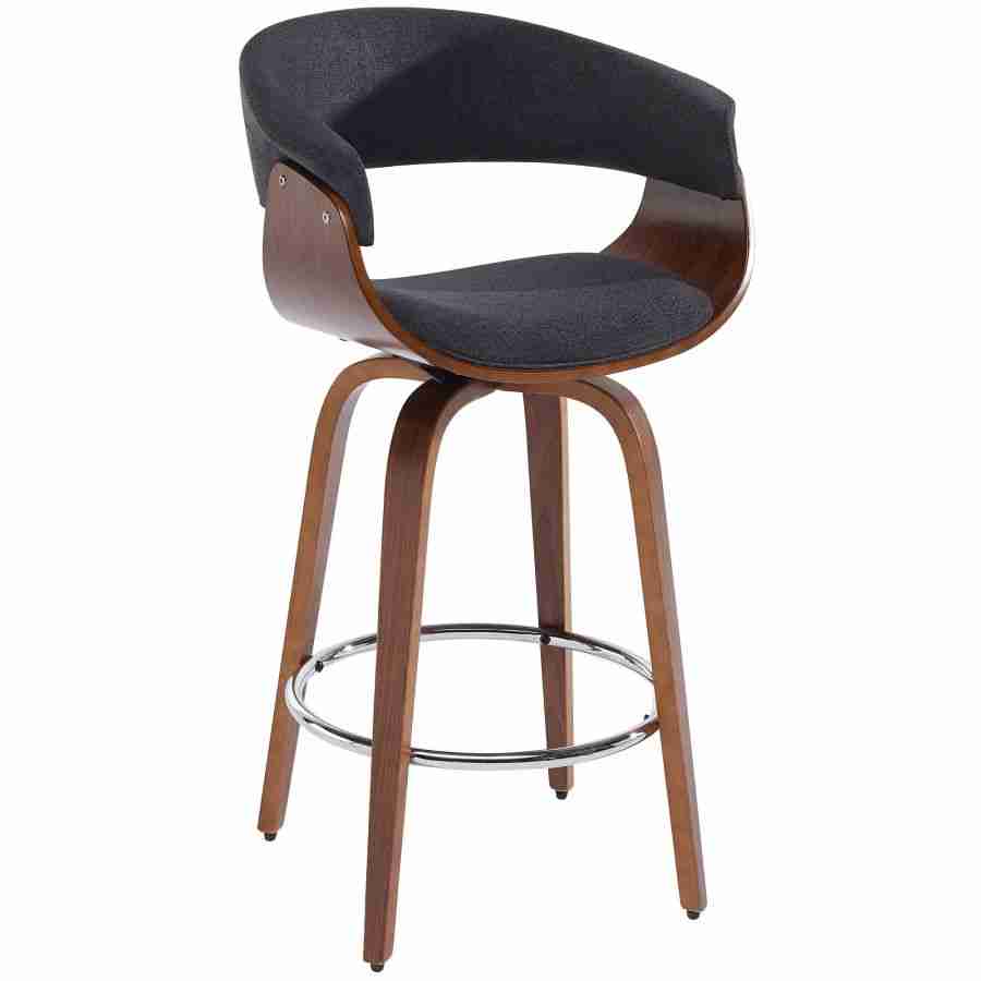 Wooden Counter Stool with Footrest