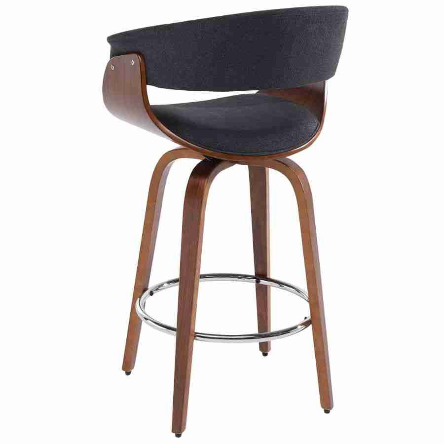 Wooden Counter Stool with Footrest