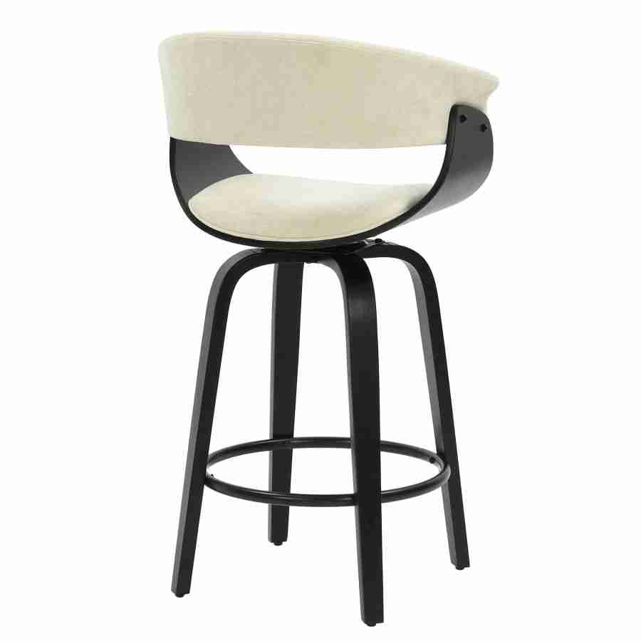 Beige and Black Counter Stool