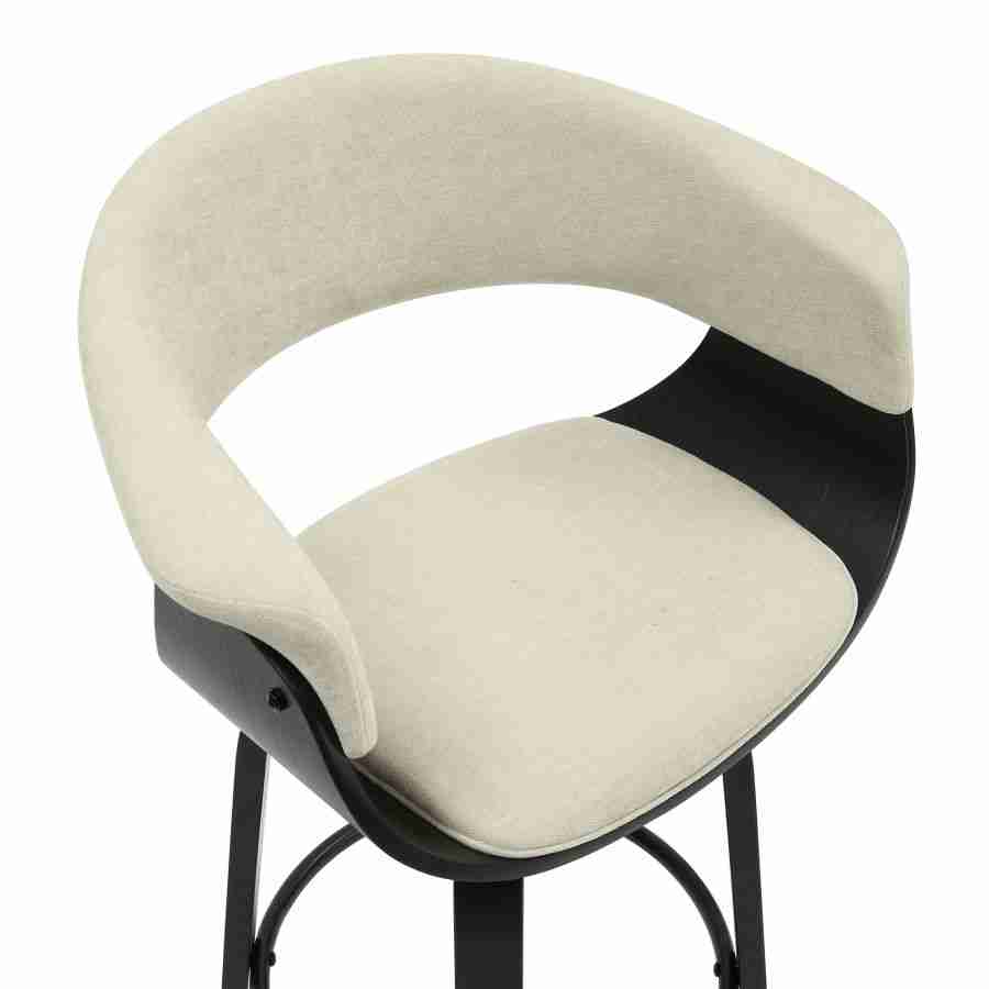 Beige and Black Counter Stool