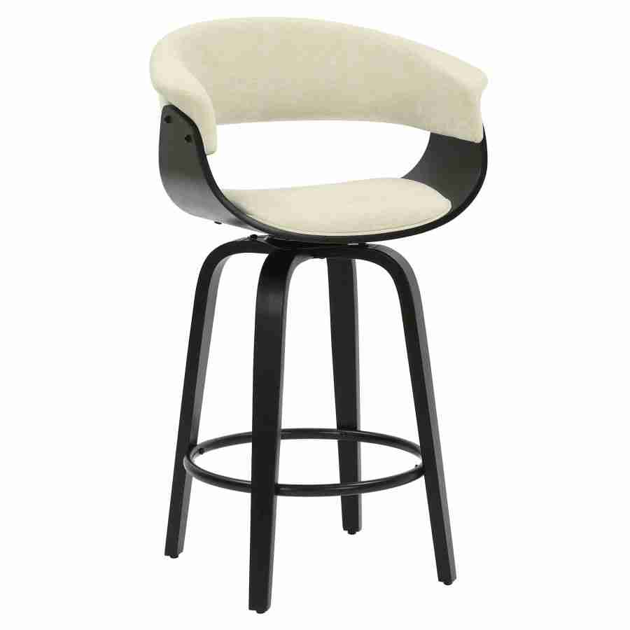 Beige and Black Counter Stool