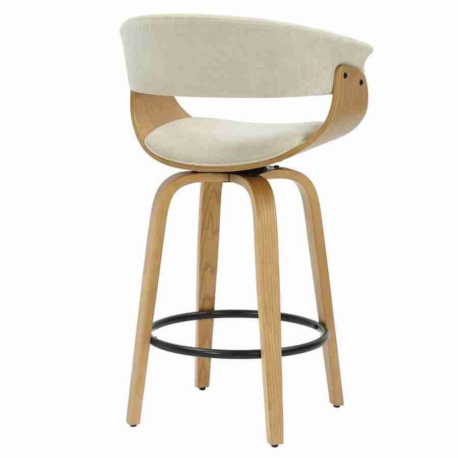 Beige and Black Counter Stool