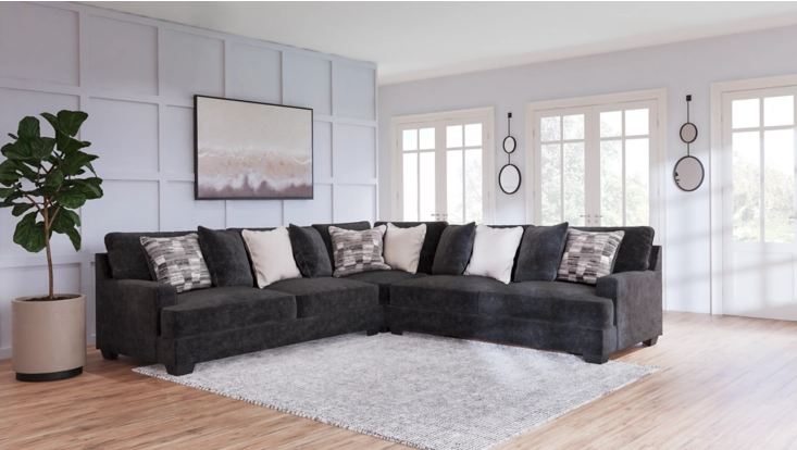 Lavernett Black Sectional Sale