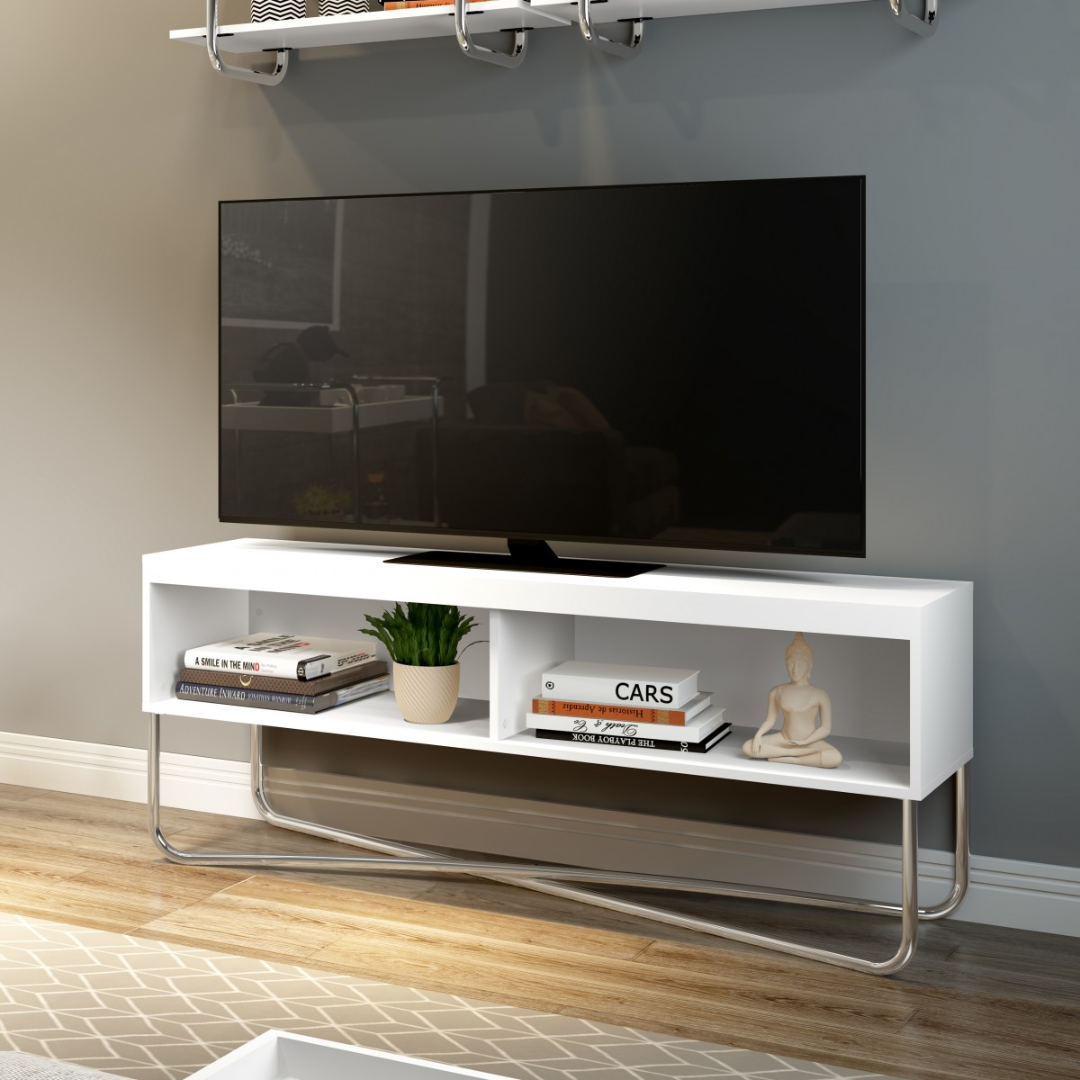 Elegant White TV Stand