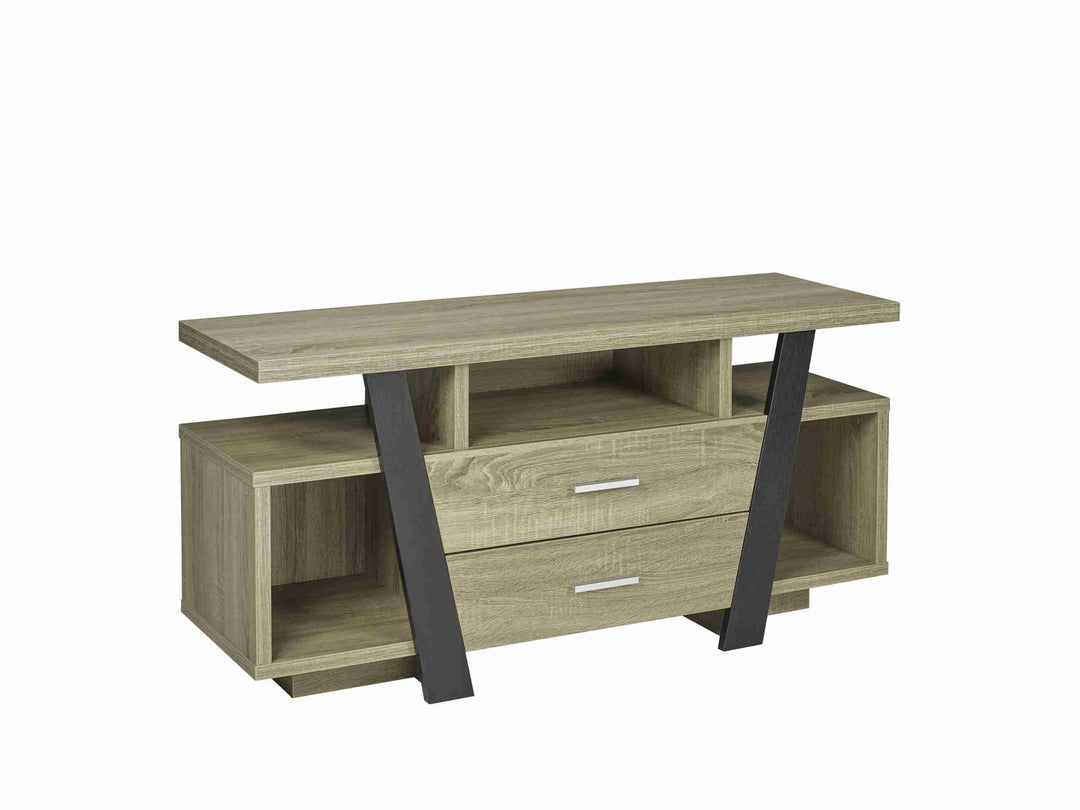 40 Inch TV Stand-Dark Taupe/Black