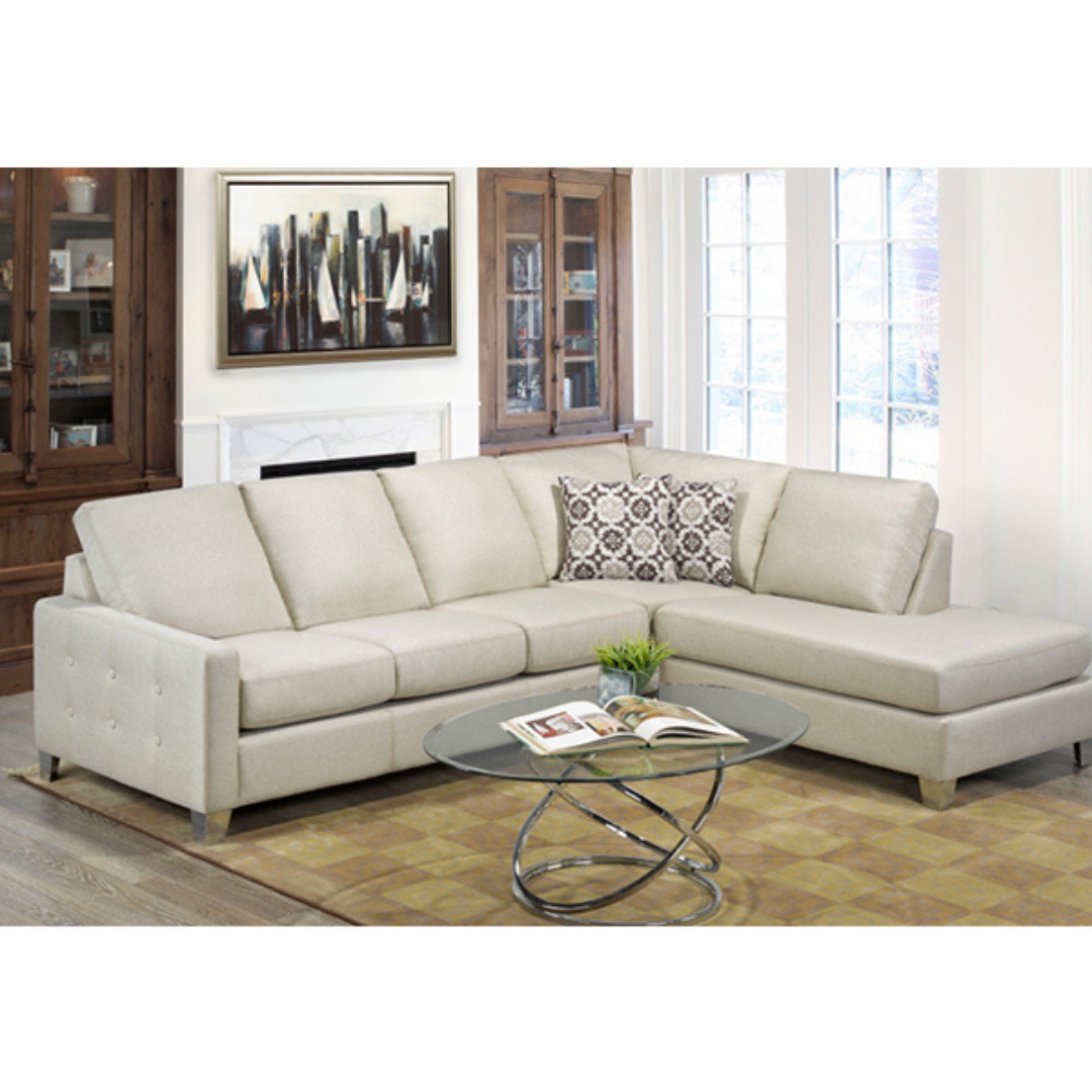 3 -Piece Sectional in Beige Finish