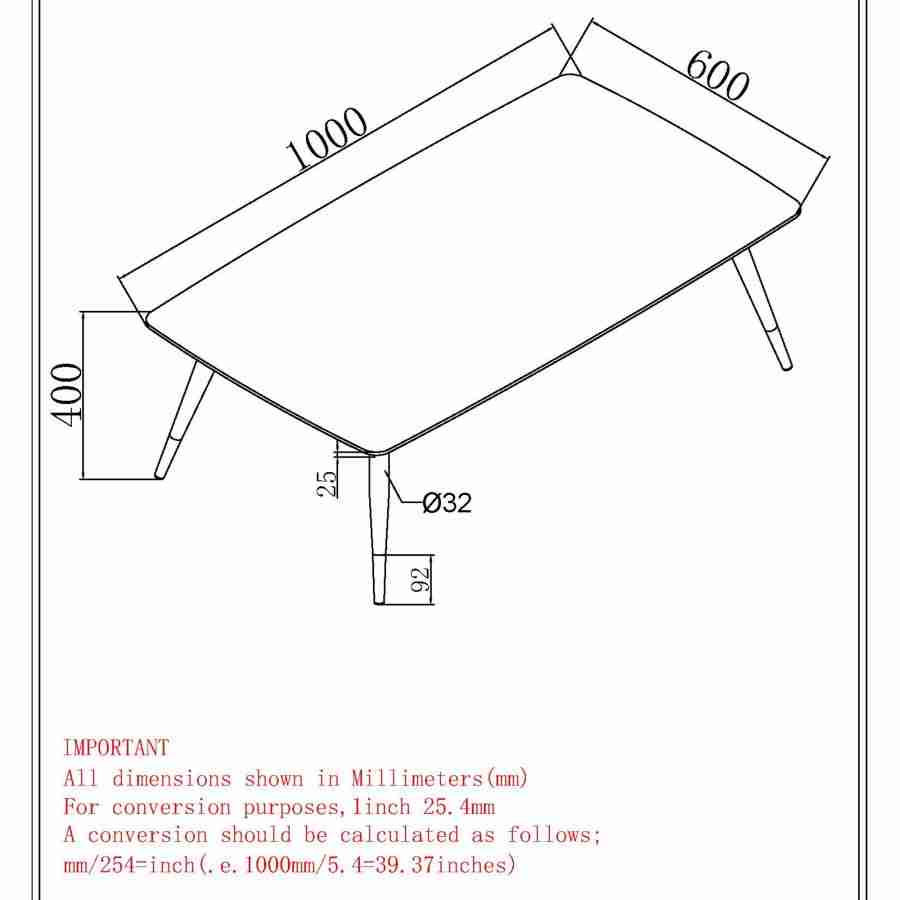 White Coffee Table with Matte Black Legs