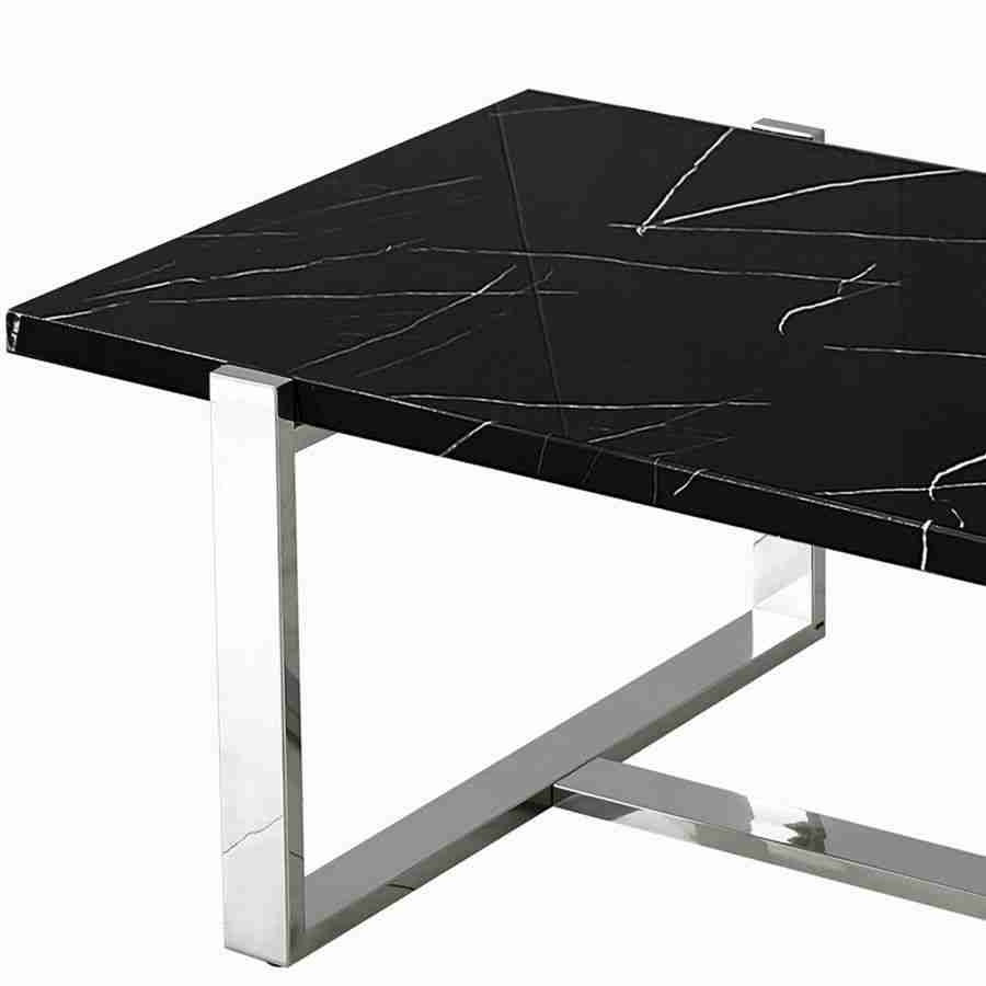 Marble Look Rectangular Center Table