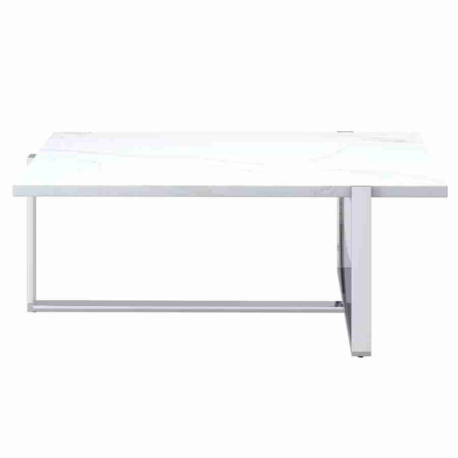 Marble Look Rectangular Center Table