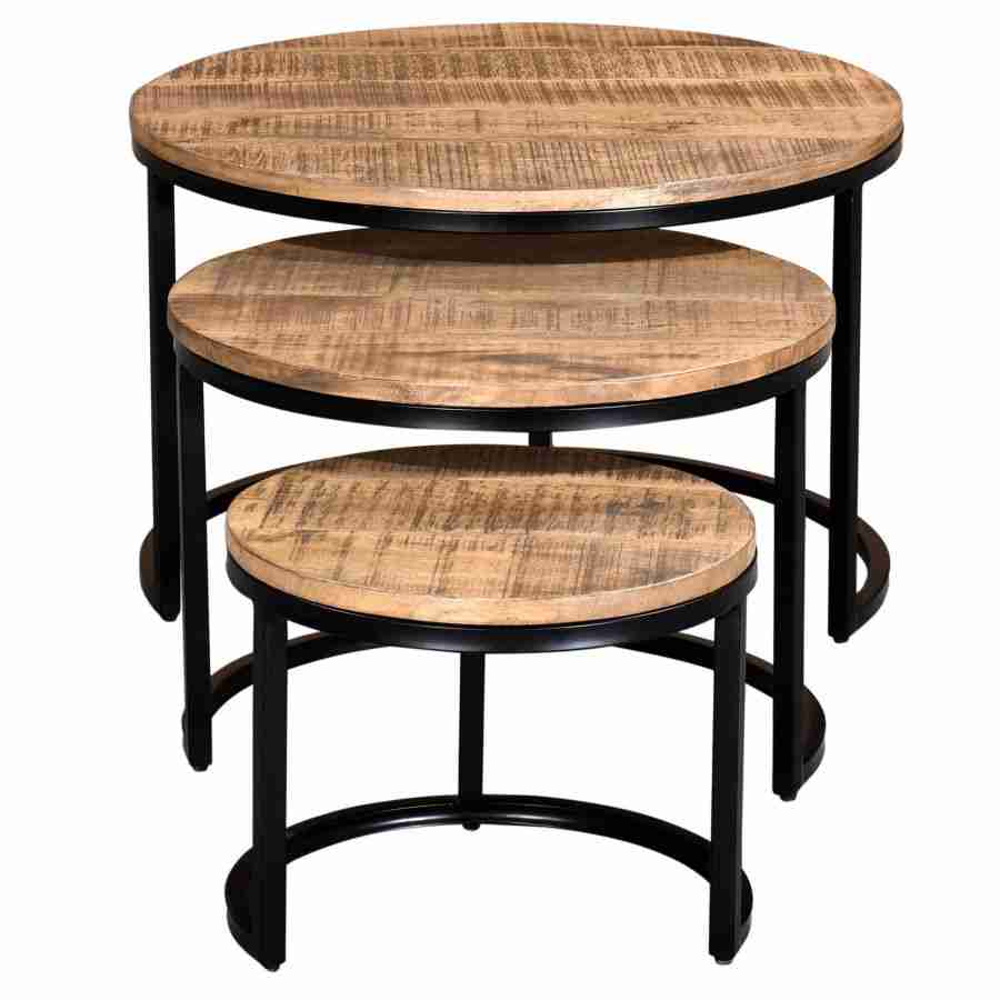 3pc Wooden Coffee Table Set