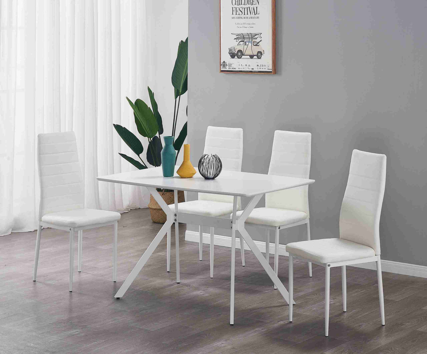 White 5pc Dining Set - Nash