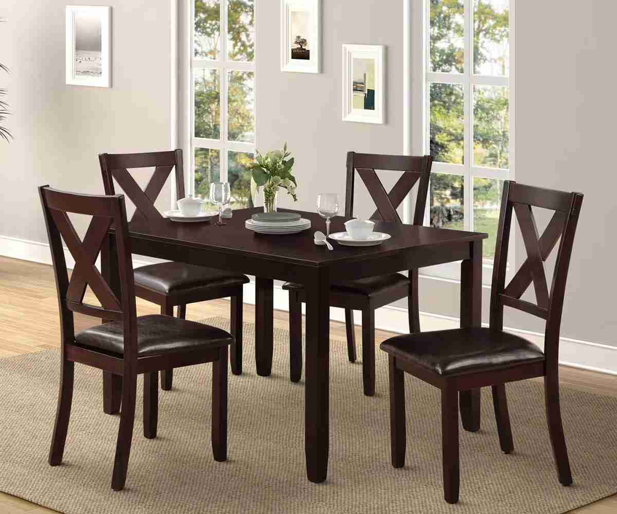 Wooden 5pc Dining Set - Poppy