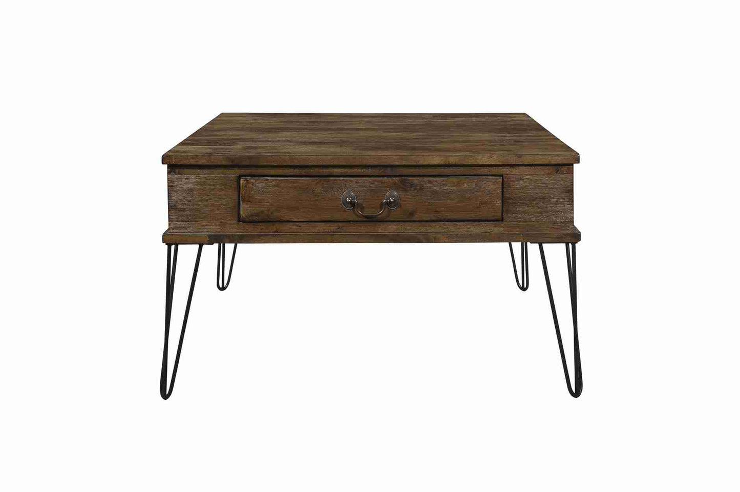 Wooden Center Table in Antique Bronze Finish