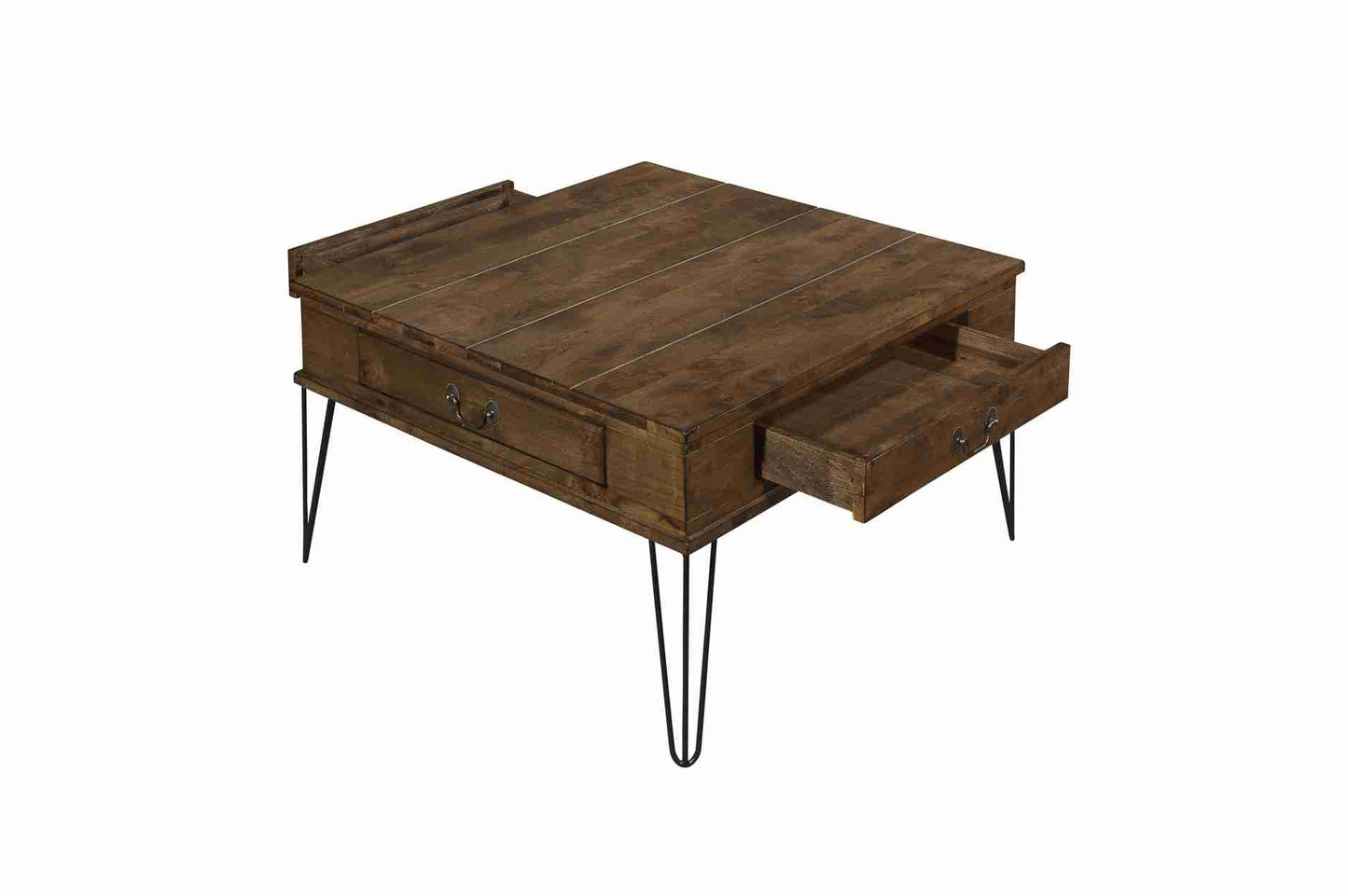 Wooden Center Table in Antique Bronze Finish