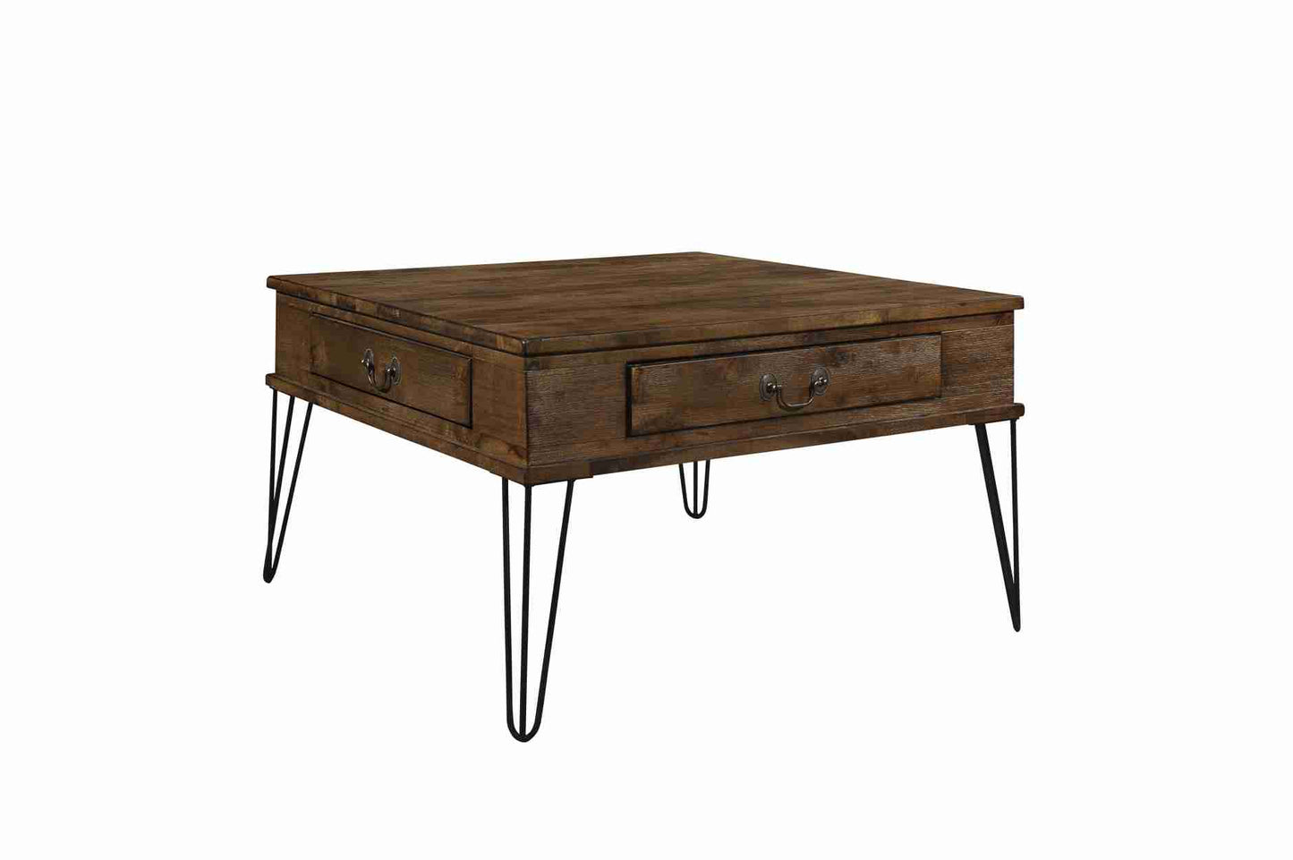 Wooden Center Table in Antique Bronze Finish