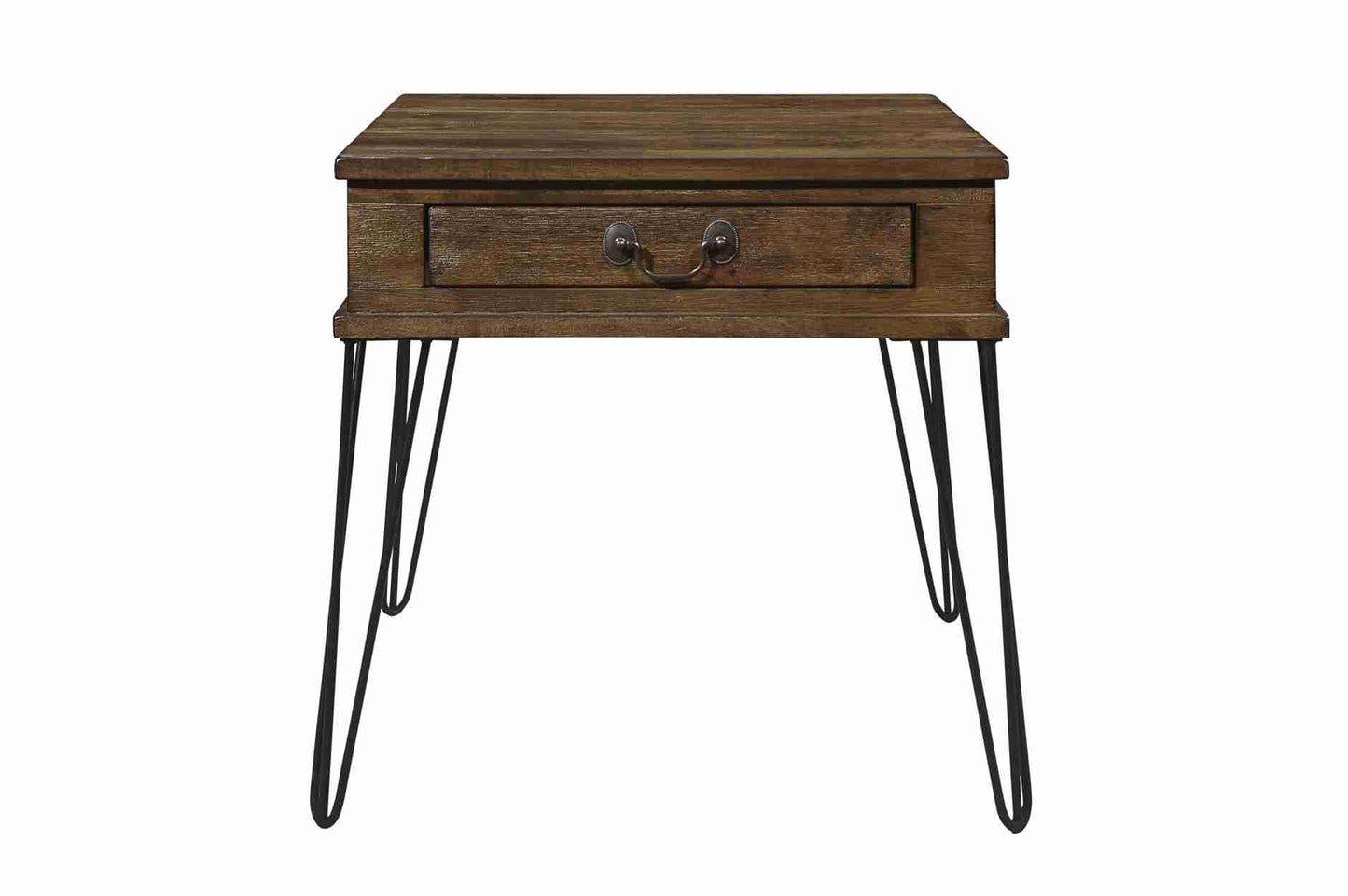 Wooden Center Table in Antique Bronze Finish