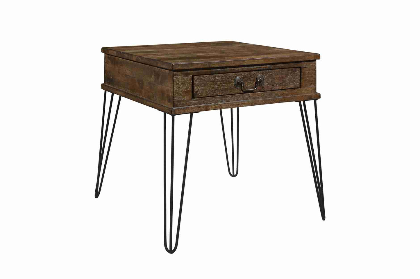 Wooden Center Table in Antique Bronze Finish