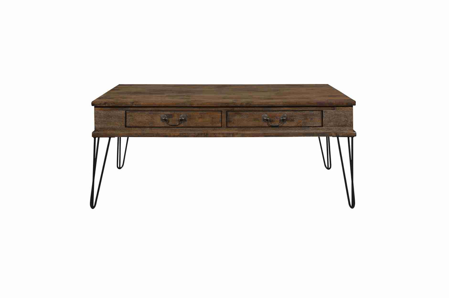 Wooden Center Table in Antique Bronze Finish